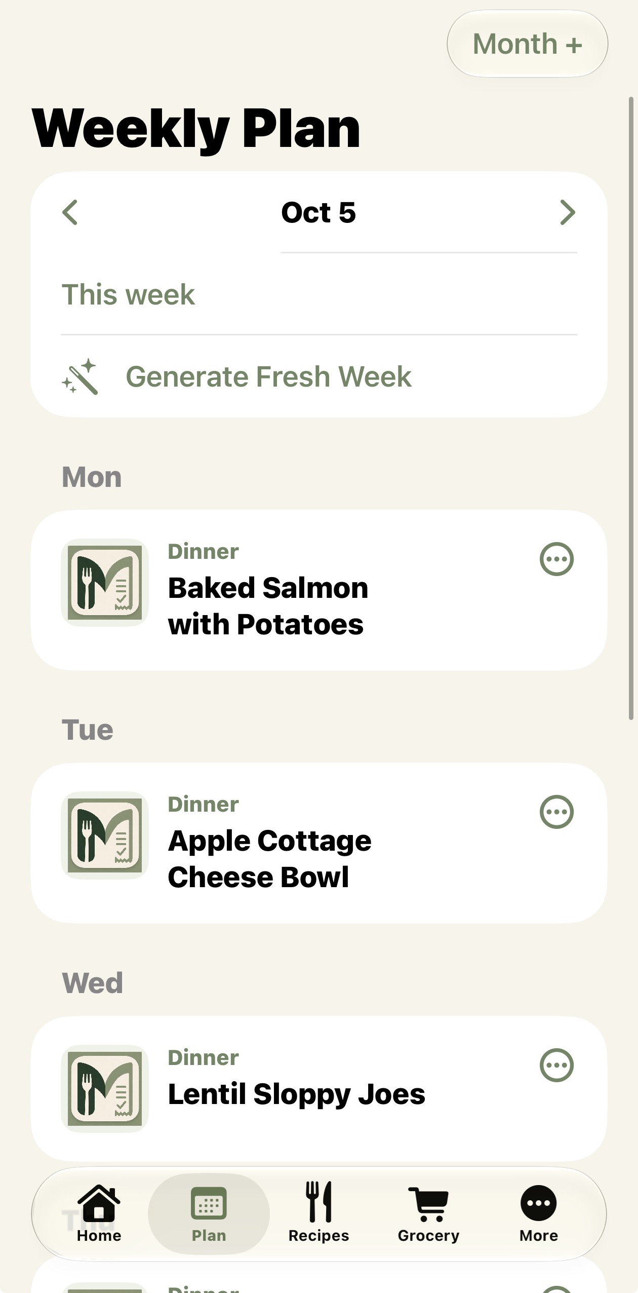 Real MEALVORI app screen showing a feature